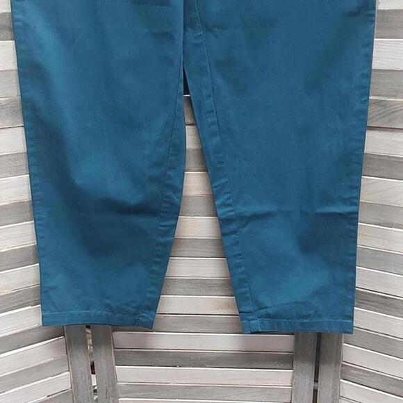 Teal High-Waisted Trousers with Button Detail | House of Aama | Small - Picture 3 of 12